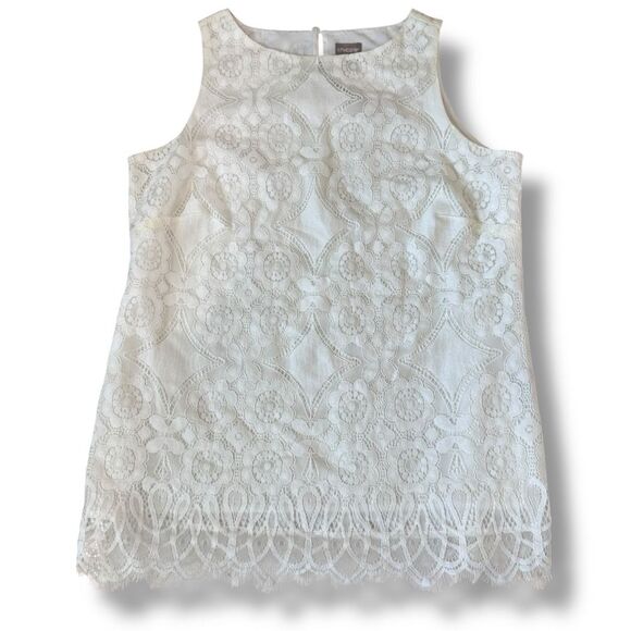 Chico's Tops - Chico’s White Lace Tank Top Size 1 NWT Women’s Fancy Sleeveless Blouse